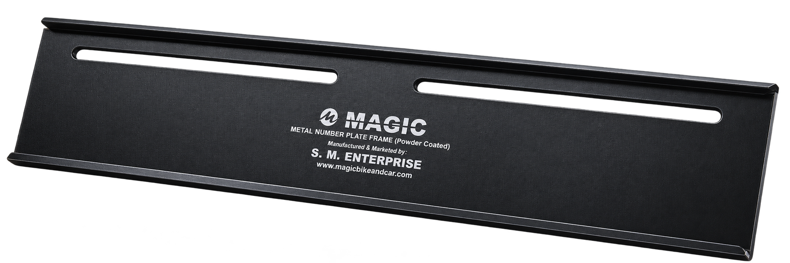 MAGIC Powder-Coated Metal Number Plate Frame Real Isolated Photo
